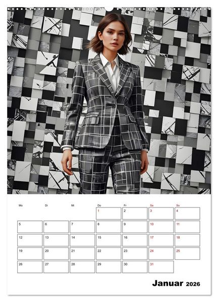 Produktbild: Schachspiel der Mode (Wandkalender 2026 DIN A2 hoch), CALVENDO Monatskalender