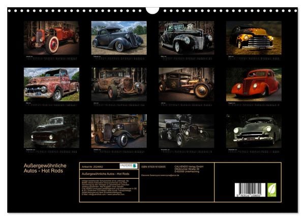 Produktbild: Au&szlig;ergew&ouml;hnliche Autos - Hot Rods (Wandkalender 2026 DIN A3 quer), CALVENDO Monatskalender