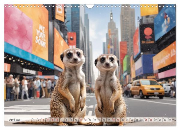 Produktbild: Erdm&auml;nnchen in New York City (Wandkalender 2026 DIN A3 quer), CALVENDO Monatskalender