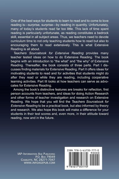 Produktbild: Teacher's Sourcebook for Extensive Reading