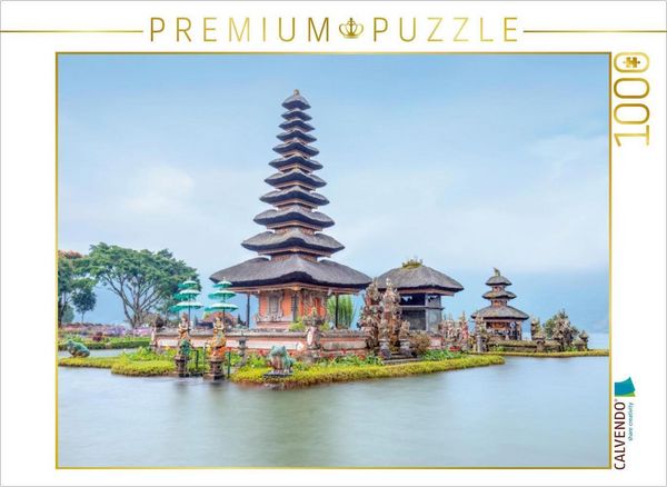 CALVENDO Puzzle Ulun Danu Tempel | 1000 Teile Lege-Größe 64 × 48 cm Foto-Puzzle für glückliche Stunden