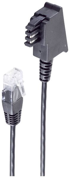 Shiverpeaks DSL Anschlusskabel [1x TAE-F-Stecker - 1x RJ45-Stecker 8p2c] 0.5m Schwarz