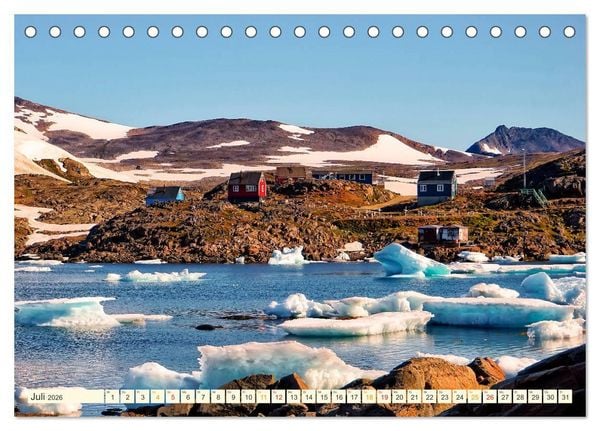 Produktbild: Reise nach Gr&ouml;nland (Tischkalender 2026 DIN A5 quer), CALVENDO Monatskalender