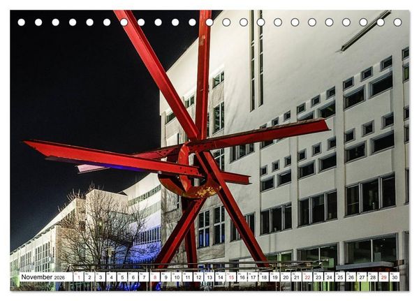 Produktbild: Mannheim bei Nacht - Impressionen aus der Quadratestadt (Tischkalender 2026 DIN A5 quer), CALVENDO Monatskalender