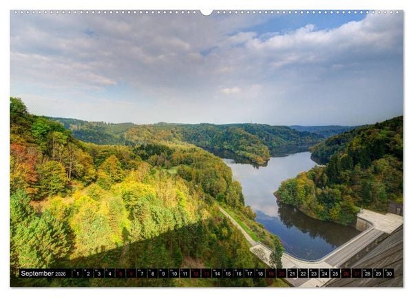 Produktbild: Fl&uuml;sse und Seen im Harz (hochwertiger Premium Wandkalender 2026 DIN A2 quer), Kunstdruck in Hochglanz