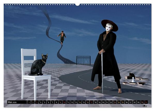 Produktbild: Theater paradox (hochwertiger Premium Wandkalender 2026 DIN A2 quer), Kunstdruck in Hochglanz