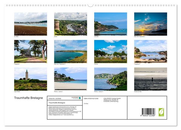 Produktbild: Traumhafte Bretagne (hochwertiger Premium Wandkalender 2026 DIN A2 quer), Kunstdruck in Hochglanz
