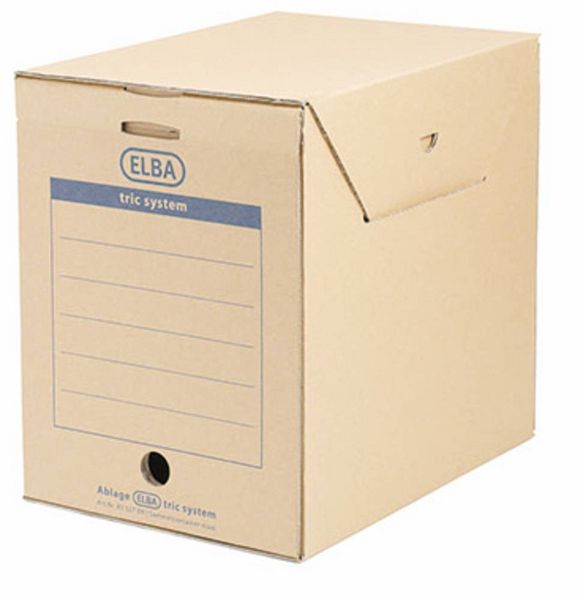 Produktbild: ELBA Archivbox Maxi tric system 100421092 f&uuml;r DIN A4 naturbraun