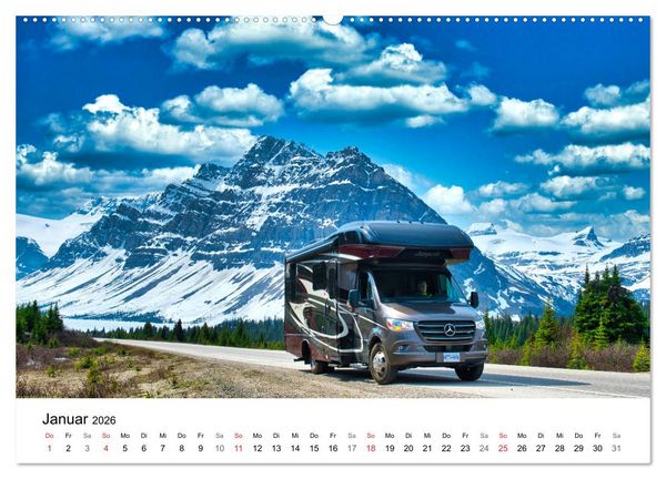 Produktbild: KANADA Mit dem Camper quer durch die Rockies (Wandkalender 2026 DIN A2 quer), CALVENDO Monatskalender