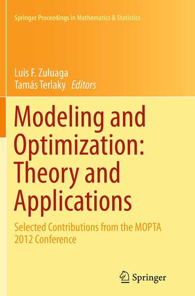 Produktbild: Modeling and Optimization: Theory and Applications