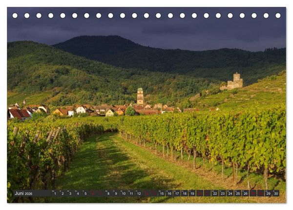 Produktbild: Elsass - Zwischen Rhein und Vogesen (Tischkalender 2026 DIN A5 quer), CALVENDO Monatskalender