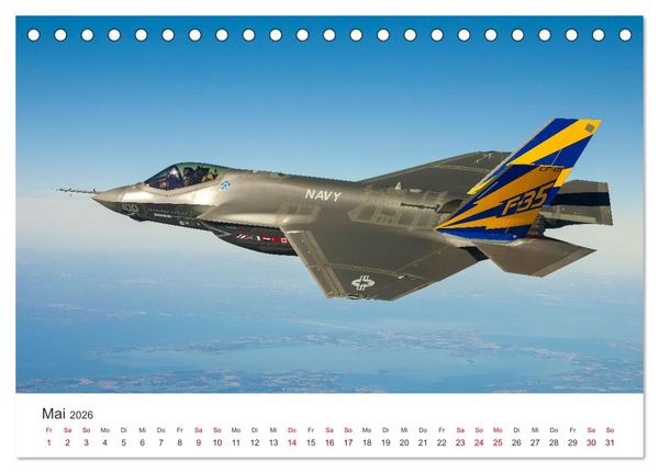 Produktbild: Kampfjets - D&uuml;senj&auml;ger-Kalender (Tischkalender 2026 DIN A5 quer), CALVENDO Monatskalender