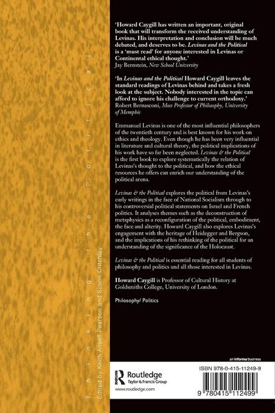 Produktbild: Levinas and the Political