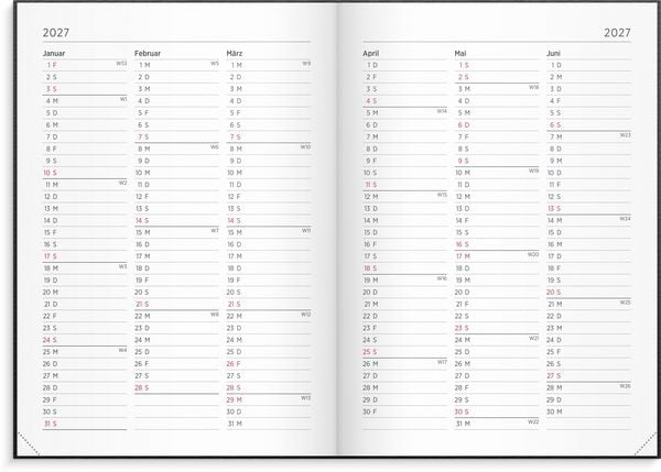 Produktbild: Kalender 26/27 Senator A5 Vega Schwarz