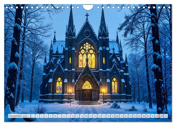 Produktbild: Fl&uuml;stern der Verg&auml;nglichkeit - Gothic Dark Nature Landschaften (Wandkalender 2026 DIN A4 quer), CALVENDO Monatskalender