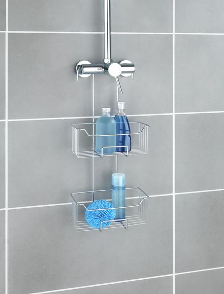 Produktbild: Thermostat-Dusch-Caddy Mod. Milo Edelstahl, 2 Etagen, Edelstahl rostfrei