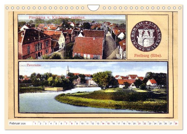 Produktbild: Gru&szlig; aus Freiburg an der Elbe (Wandkalender 2026 DIN A4 quer), CALVENDO Monatskalender