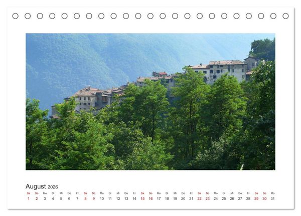 Produktbild: Valsolda. Malerische D&ouml;rfer am Luganer See (Tischkalender 2026 DIN A5 quer), CALVENDO Monatskalender