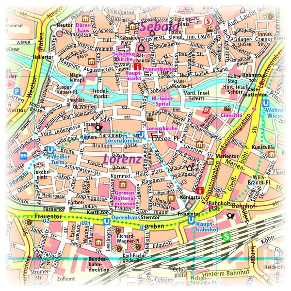 Produktbild: Publicpress Stadtplan N&uuml;rnberg 1:16.000