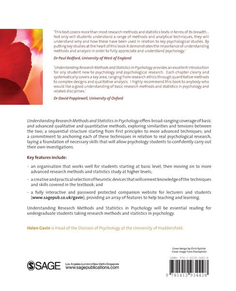 Produktbild: Understanding Research Methods and Statistics in Psychology