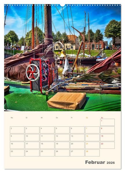 Produktbild: Ostfriesland - Carolinensiel, der Museumshafen (hochwertiger Premium Wandkalender 2026 DIN A2 hoch), Kunstdruck in Hochglanz