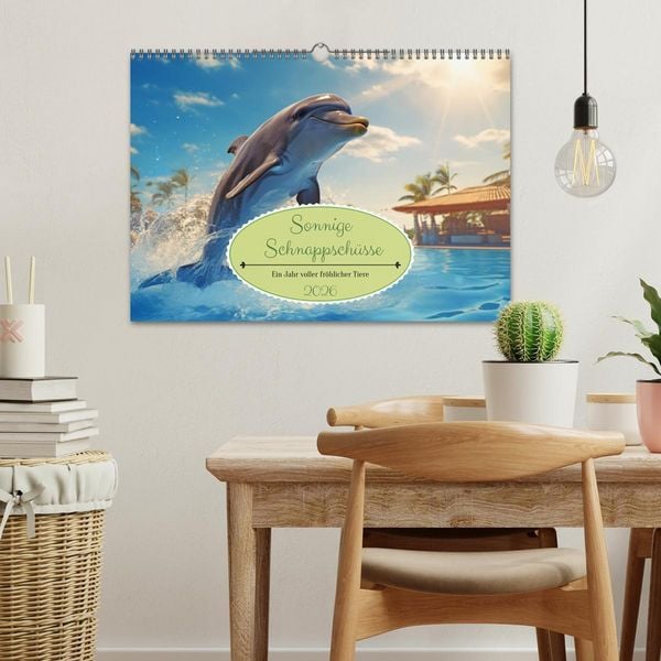 Produktbild: Sonnige Schnappsch&uuml;sse - Ein Jahr voller fr&ouml;hlicher Tiere (Wandkalender 2026 DIN A3 quer), CALVENDO Monatskalender