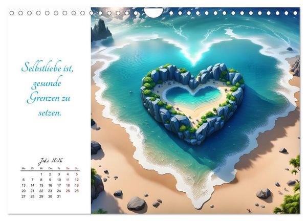 Produktbild: Dein Jahr gef&uuml;llt mit Selbstliebe (Wandkalender 2026 DIN A4 quer), CALVENDO Monatskalender