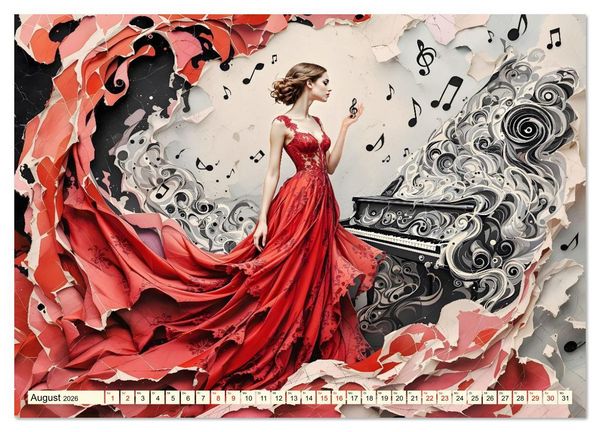 Produktbild: Piano der Tr&auml;ume (Wandkalender 2026 DIN A3 quer), CALVENDO Monatskalender