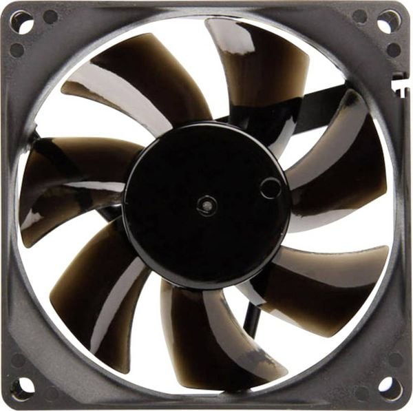 NoiseBlocker BlackSilent Pro P-P PC-Gehäuse-Lüfter Schwarz (B x H x T) 80 x 80 x 25 mm