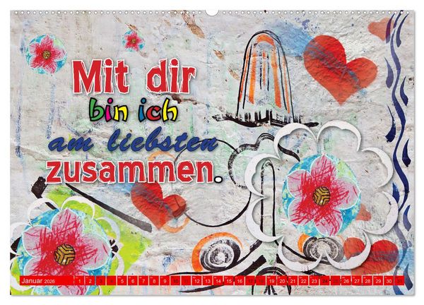Produktbild: So sch&ouml;n, dass es dich gibt (hochwertiger Premium Wandkalender 2026 DIN A2 quer), Kunstdruck in Hochglanz