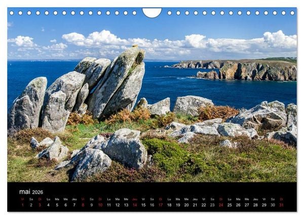 Produktbild: La Bretagne - prises de vue sur un paysage c&ocirc;tier (Calendrier mural 2026 DIN A4 vertical), CALVENDO calendrier mensuel