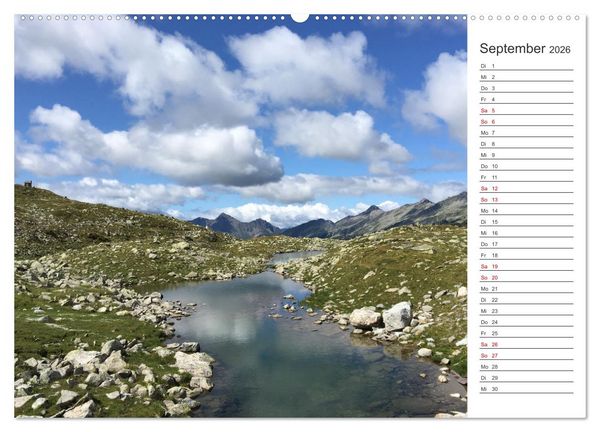 Produktbild: Alpenauszeit - Bergpause f&uuml;rs Herz (hochwertiger Premium Wandkalender 2026 DIN A2 quer), Kunstdruck in Hochglanz