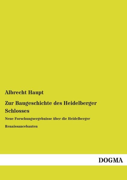 Produktbild: Zur Baugeschichte des Heidelberger Schlosses