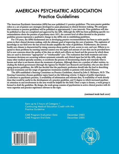 Produktbild: American Psychiatric Association Practice Guideline for the Treatment of Patients With HIV/AIDS