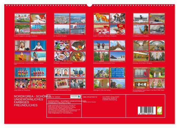 Produktbild: NORDKOREA - SCH&Ouml;NES UNGEW&Ouml;HNLICHES FARBIGES FREUNDLICHES (hochwertiger Premium Wandkalender 2026 DIN A2 quer), Kunstdruck in Hochglanz