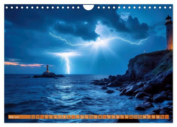 Produktbild: Mega-Blitze (Wandkalender 2026 DIN A4 quer), CALVENDO Monatskalender