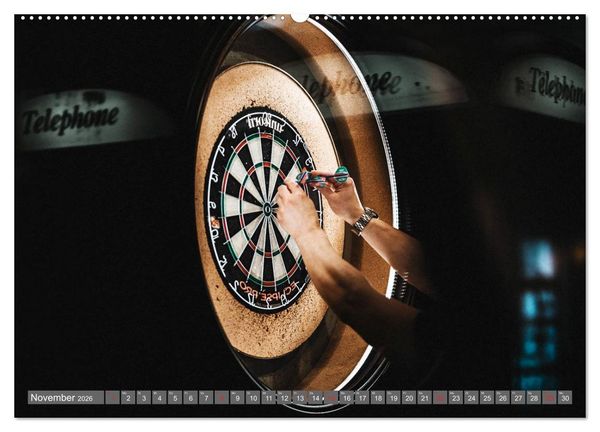 Produktbild: Darts. Konzentration - Sport - Spannung (Wandkalender 2026 DIN A2 quer), CALVENDO Monatskalender