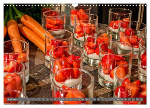 Produktbild: Perfekt angerichtet - Fingerfood, Appetizer und Desserts (Wandkalender 2026 DIN A3 quer), CALVENDO Monatskalender