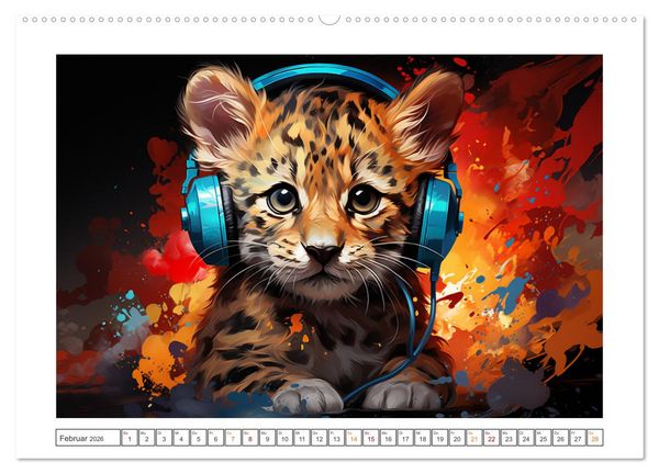 Produktbild: Musik Safari (hochwertiger Premium Wandkalender 2026 DIN A2 quer), Kunstdruck in Hochglanz