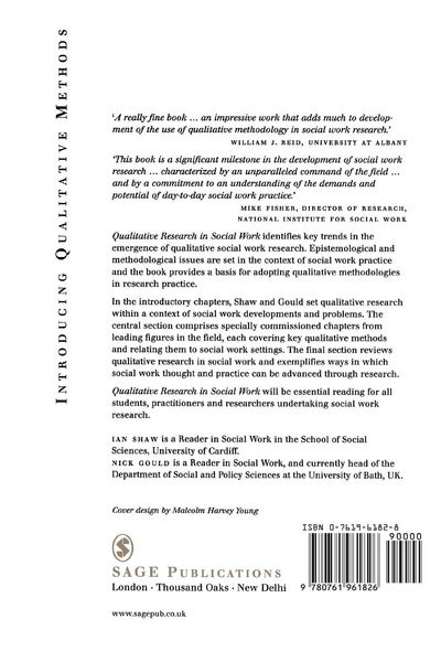 Produktbild: Qualitative Research in Social Work