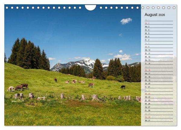 Produktbild: Oberallg&auml;uer Landschaft (Wandkalender 2026 DIN A4 quer), CALVENDO Monatskalender