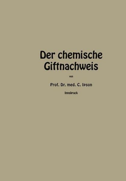 Produktbild: Der chemische Giftnachweis