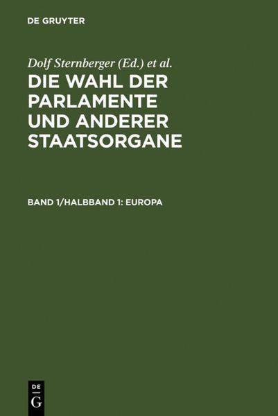 Produktbild: Die Wahl der Parlamente und anderer Staatsorgane / Europa