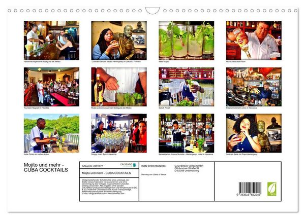 Produktbild: Mojito und mehr - CUBA COCKTAILS (Wandkalender 2026 DIN A3 quer), CALVENDO Monatskalender
