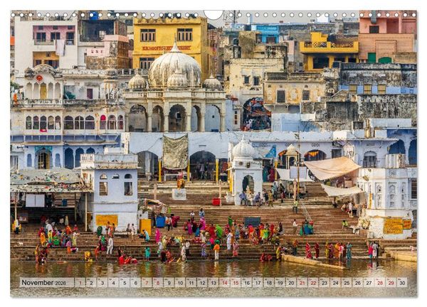 Produktbild: Indien - Spektakel der Farben (Wandkalender 2026 DIN A3 quer), CALVENDO Monatskalender