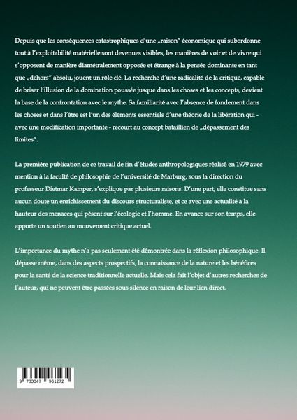Produktbild: L'importance du mythe pour une nouvelle science de l'homme