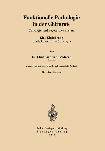 Produktbild: Funktionelle Pathologie in der Chirurgie