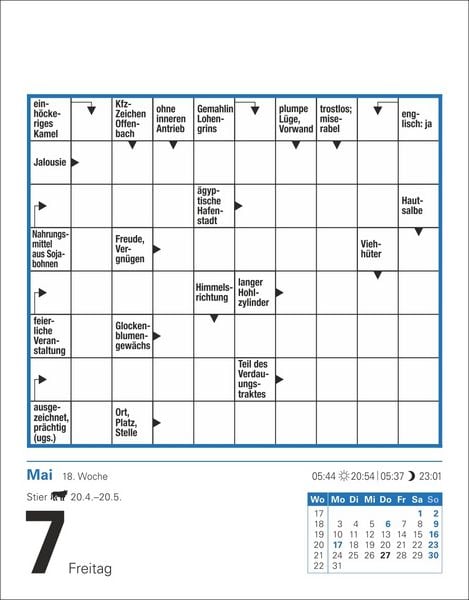 Produktbild: Kreuzwortr&auml;tsel Tagesabrei&szlig;kalender 2027