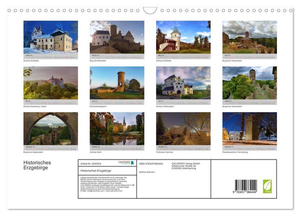 Produktbild: Historisches Erzgebirge (Wandkalender 2026 DIN A3 quer), CALVENDO Monatskalender
