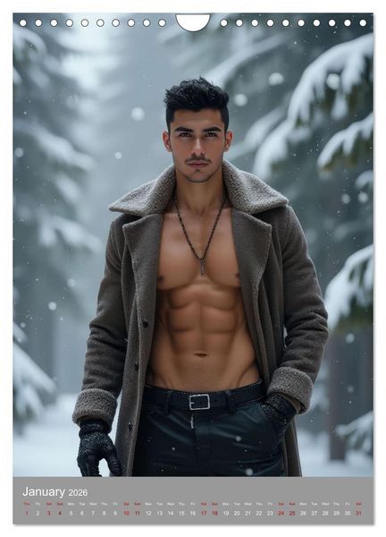 Produktbild: Masculine allure (Wall Calendar 2026 DIN A4 portrait), CALVENDO 12 Month Wall Calendar